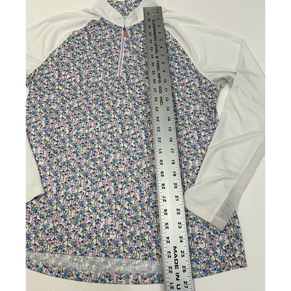 Greg Norman Women's S Solar XP Martini Glass Long Sleeve 1/4-Zip Mock Golf Polo - Picture 6 of 8